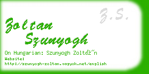 zoltan szunyogh business card